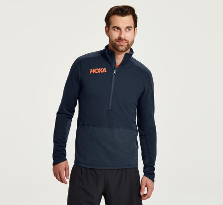 Hoka One One 1/2 Zip Midlayer - Top Homem Outerspace | PT-cbyvEhb